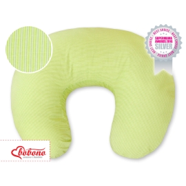 Feeding pillow for Baby- Hanging hearts green stripes