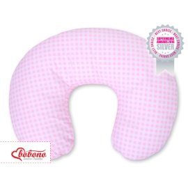Feeding pillow for Baby- Pink checkered