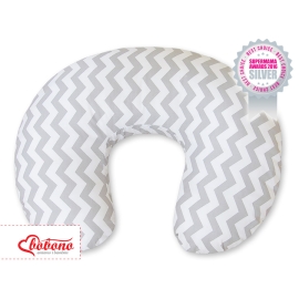 Feeding pillow for Baby- Simple chevron Gray
