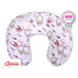 Feeding pillow for Baby- swallows pink