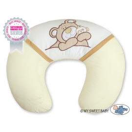 Feeding pillow for Baby- Teddy Bear Barnaba cream