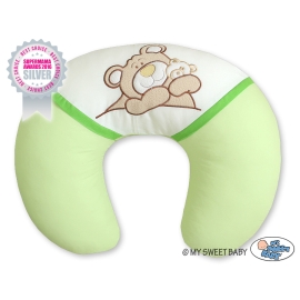 Feeding pillow for Baby- Teddy Bear Barnaba green