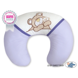 Feeding pillow for Baby- Teddy Bear Barnaba lilac
