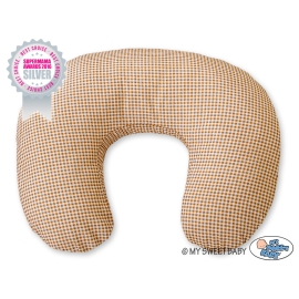 Feeding pillow for Baby- Teddy Bear with bow brown
