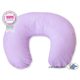 Feeding pillow for Baby- Teddy Bear with bow lilac