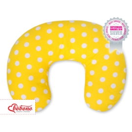 Feeding pillow for Baby- white dots on yellow