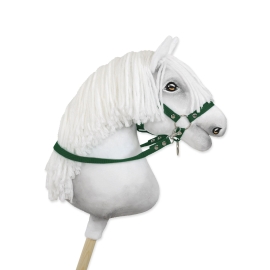 Hobby Horse reins for halters - bottle green