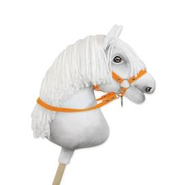 Hobby Horse reins for halters - neon orange