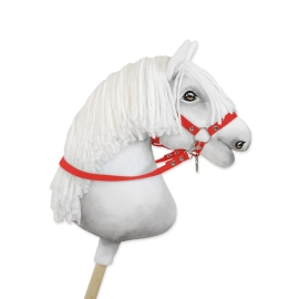 Hobby Horse reins for halters - red