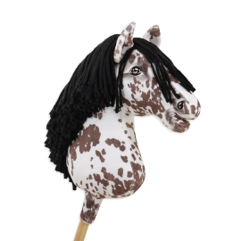 Hobby Horse - brown leopard horse with a black mane A3