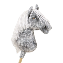 Hobby Horse - dapple grey horse with a white mane A3