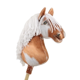 Hobby Horse - tobiano bay horse with a white mane A3