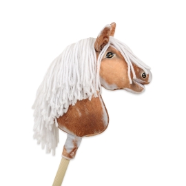 Hobby Horse - tobiano bay horse with a white maneA4