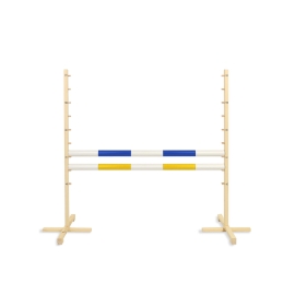 Jumping obstacle for Hobby Horse 120cm, with two beams - blue and yellow
