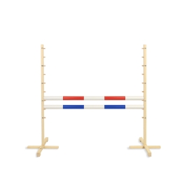 Jumping obstacle for Hobby Horse 120cm, with two beams red and blue