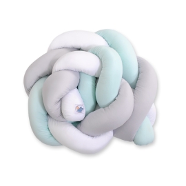 Knot braided bumper- white-gray-mint