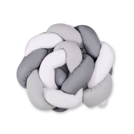Knotted bumper- white-gray-anthracite