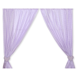 Lilac Curtains for baby room- Bear with bow