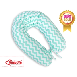 Maternity Pregnancy pillow- Chevron mint