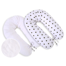 Maternity Pregnancy pillow- double-sided- Black stars