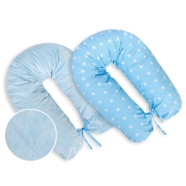 Maternity Pregnancy pillow- double-sided- Blue stars
