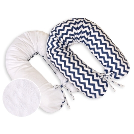 Maternity Pregnancy pillow- double-sided-Simple chervron dark blue