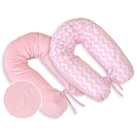 Maternity Pregnancy pillow- double-sided-Simple chevron pink