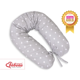 Maternity Pregnancy pillow- Gray Stars