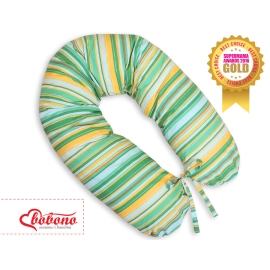 Maternity Pregnancy pillow- Green-yellow stripes