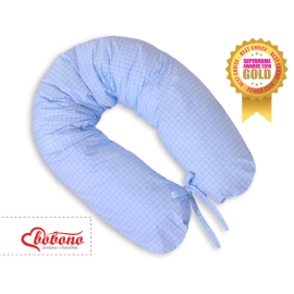 Maternity Pregnancy pillow- Longer- Blue checkered