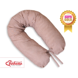 Maternity Pregnancy pillow- Longer- Brown checkered