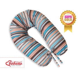 Maternity Pregnancy pillow- Longer- Brown stripes