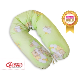 Maternity Pregnancy pillow- Longer- Green ladders