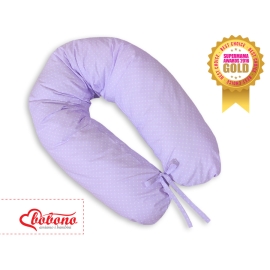 Maternity Pregnancy pillow- Longer- Lilac polka dots