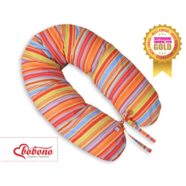 Maternity Pregnancy pillow- Longer- Orange stripes
