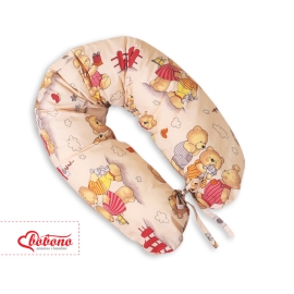 Maternity Pregnancy pillow- Longer- Teddies on beige