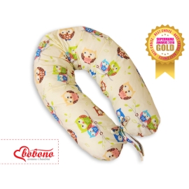 Maternity Pregnancy pillow- Owls on cream
