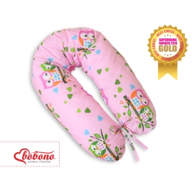 Maternity Pregnancy pillow- Owls on pink