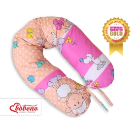 Maternity Pregnancy pillow- Sheep pink-beige
