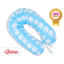 Maternity Pregnancy pillow- Simple Elephants blue
