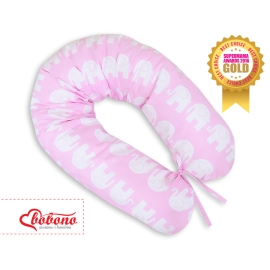 Maternity Pregnancy pillow- Simple Elephants pink