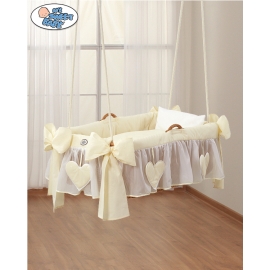 Hanging moses basket with cover and bedding