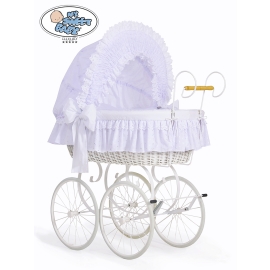 Vintage New Wicker Crib White