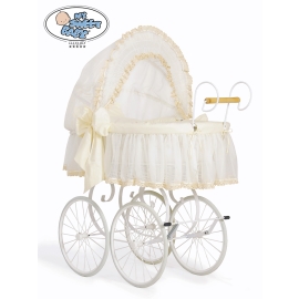 Moses Basket/Retro wicker crib Eliza - Cream
