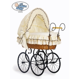Moses Basket/Retro wicker crib Emma - Cream