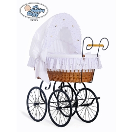 Moses Basket/Retro wicker crib Sisi - White