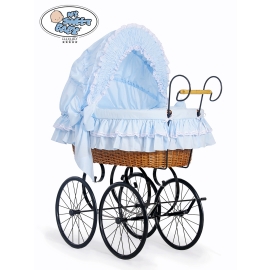Moses Basket Retro wicker crib Victoria - Blue