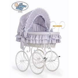 Moses Basket/Retro wicker crib Victoria- Gray