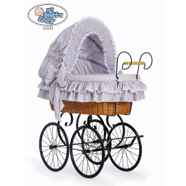 Moses Basket/Retro wicker crib Victoria - Gray