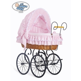 Moses Basket/Retro wicker crib Victoria - Pink